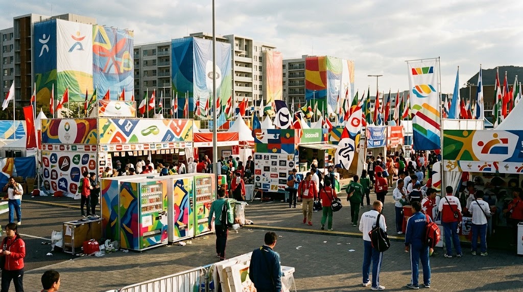 Il lato iper-commerciale del Villaggio Olimpico